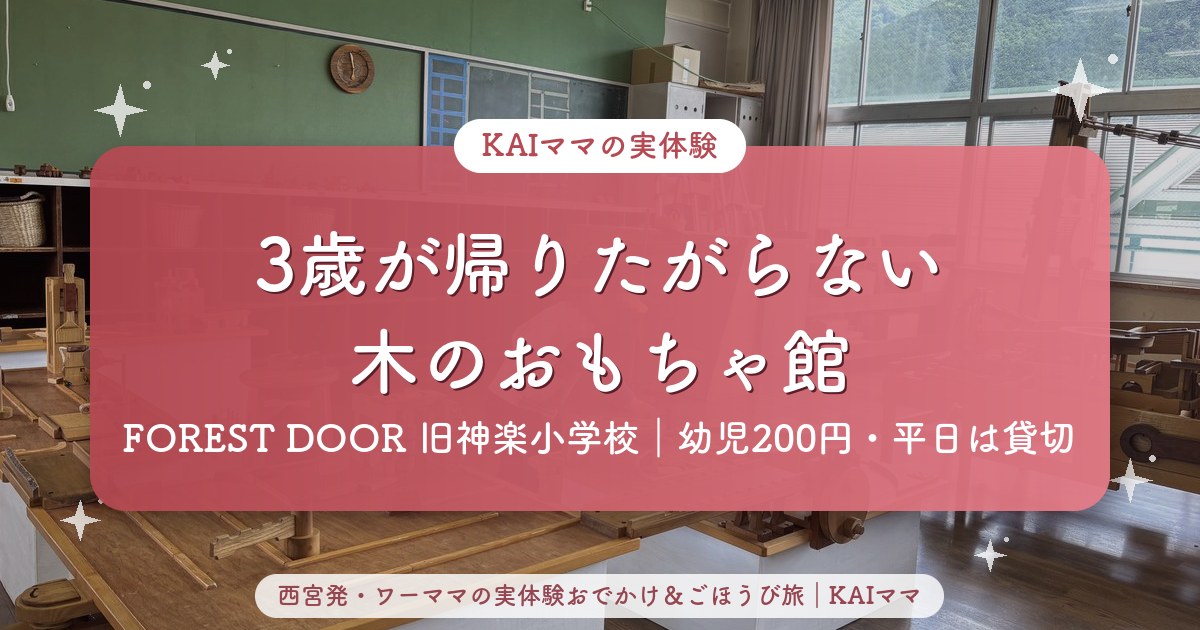 FOREST DOOR 旧神楽小学校｜3歳が帰りたがらない木のおもちゃ館