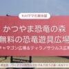 かつやま恐竜の森の無料の恐竜遊具広場（チャマゴン広場・ティラノサウルス広場）