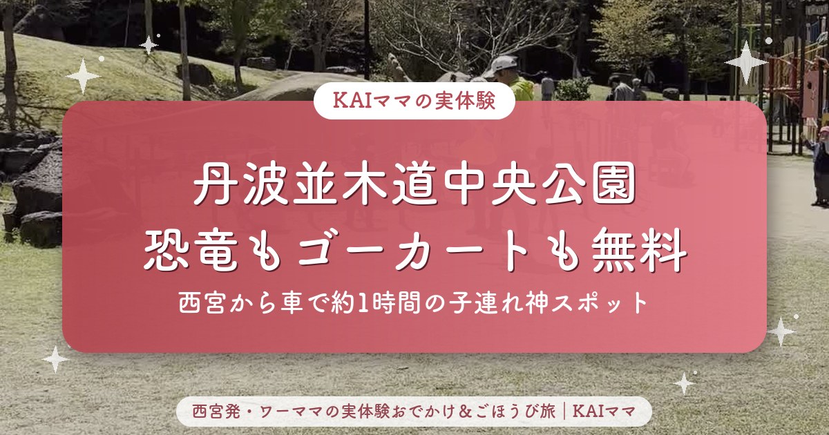 丹波並木道中央公園は恐竜もゴーカートも無料｜西宮から車で約1時間の子連れ神スポット