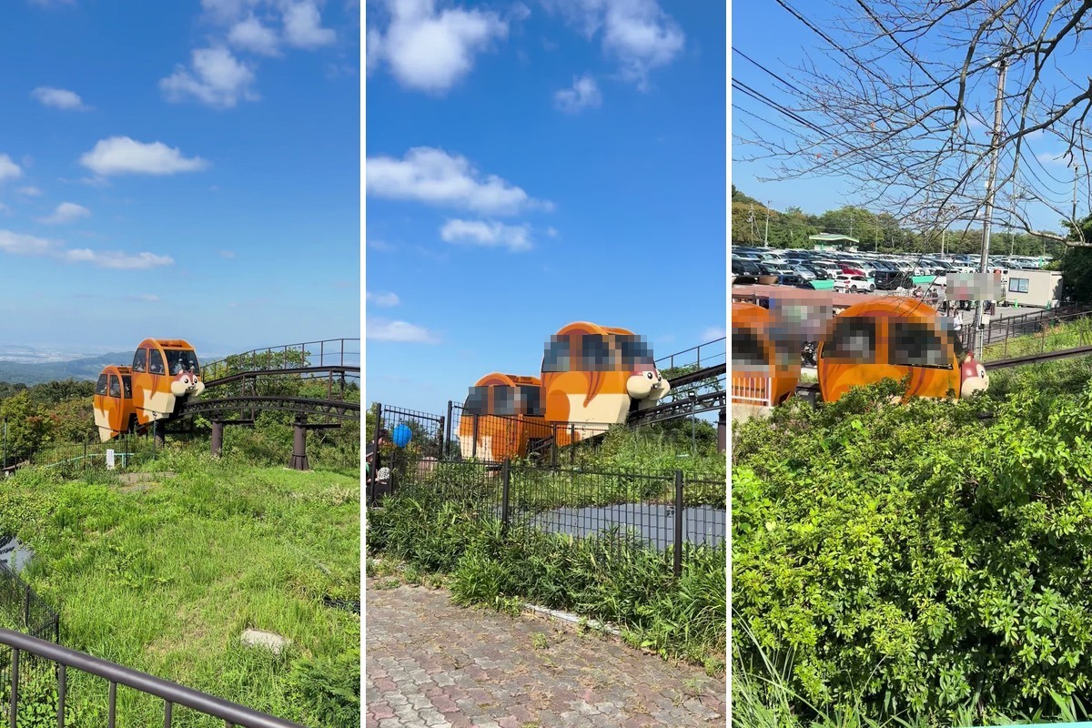 駐車場と遊園地を結ぶりすの乗り物「DONDONどんぐリス」