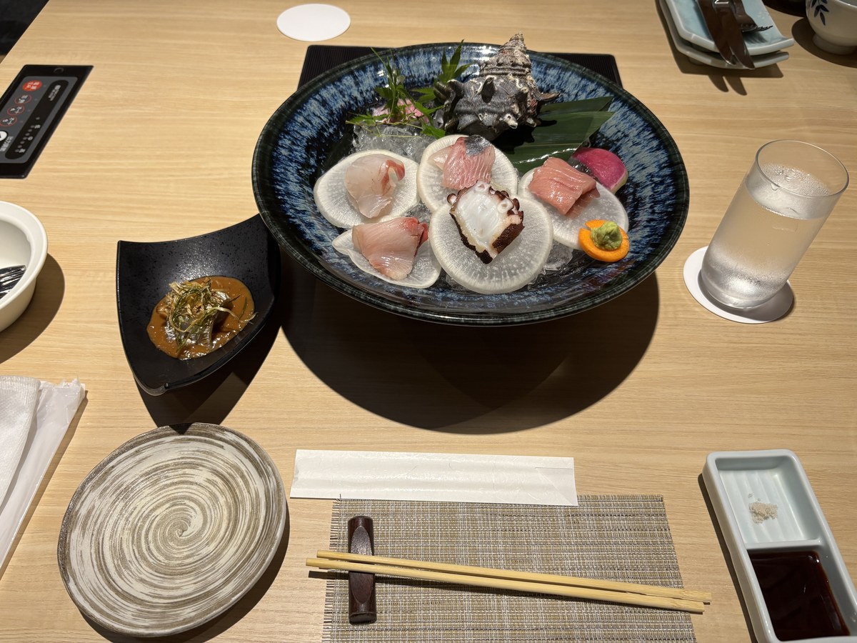 会席料理のお造り盛り合わせ