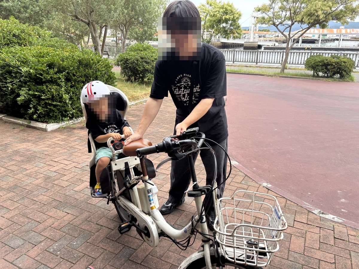 子ども乗せができる無料の電動レンタサイクル