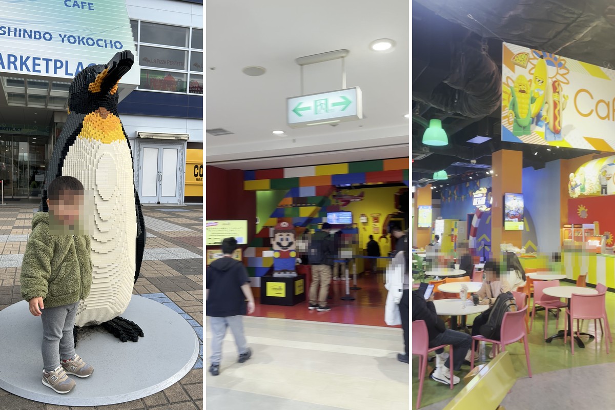 天保山マーケットプレースのレゴペンギン・レゴランド大阪の入口カウンター・館内カフェ