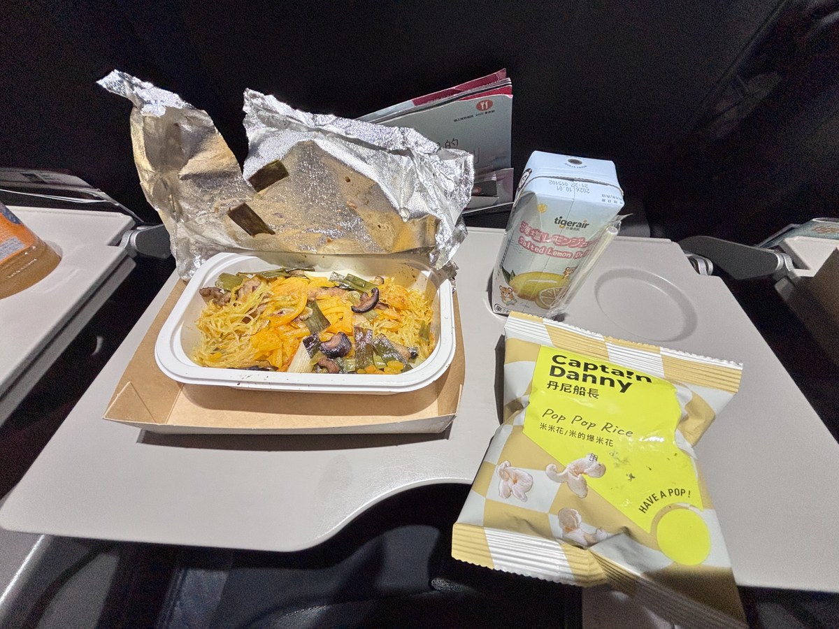 タイガーエア台湾の機内食とスナック
