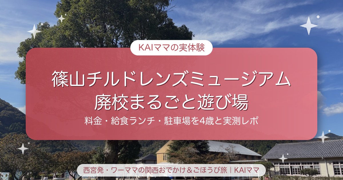 篠山チルドレンズミュージアム 廃校まるごと遊び場｜料金・給食ランチ・駐車場を4歳と実測レポ